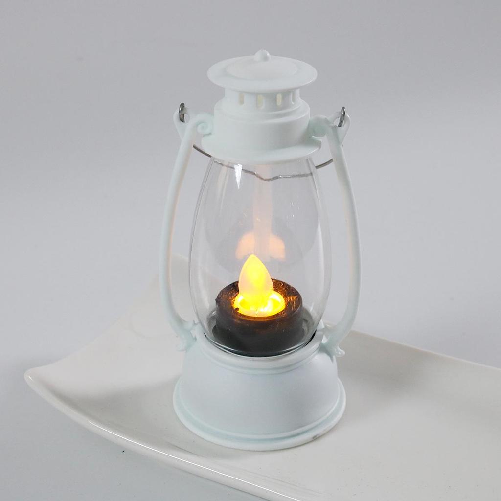 Mini Retro Portable Pony Lantern: Halloween Oil Lamp & Electronic Candle Night Light