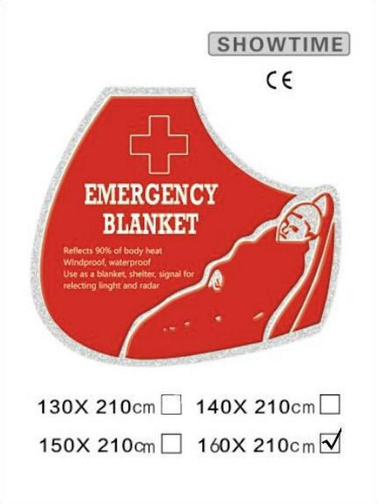 Orange 160x210 Outdoor Disposable Thermal Insulation Lifesaving First Aid Blanket for Camping