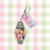 BTS Keychain, Bangtan Boys Keyring with Photo, Birthday & Signature Tag, Kpop ARMY Fans Bag Charm(Jin / RM / Suga / Jimin / V / J-Hope / Jungkook)