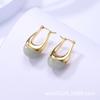 Earrings Copper-plated Real Gold Fashionable Atmosphere Retro High-end Women's Stud Earrings, Earrings