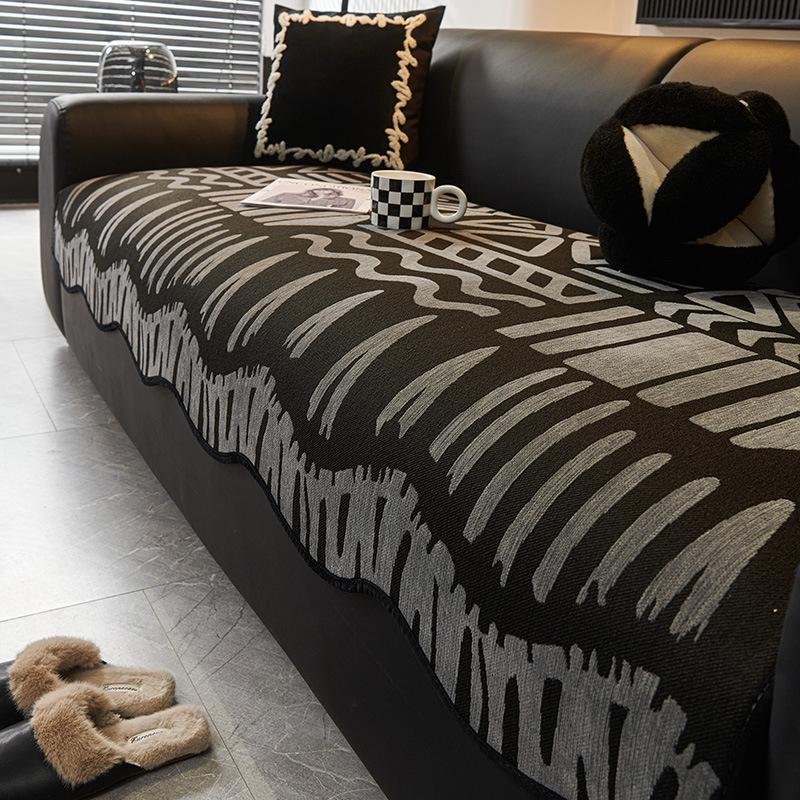 Bohemian Special-Shaped Sofa Cushion, Universal In All Seasons, Non-Slip Seat Cushion, One-Piece Straight Chenille Sofa Cover