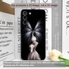 Creative Black Stardust Girl Pattern Phone Case for Samsung Galaxy S25 S24+ S23 Ultra S22 Plus S20 S21 FE M53 M34 5G Soft Covers