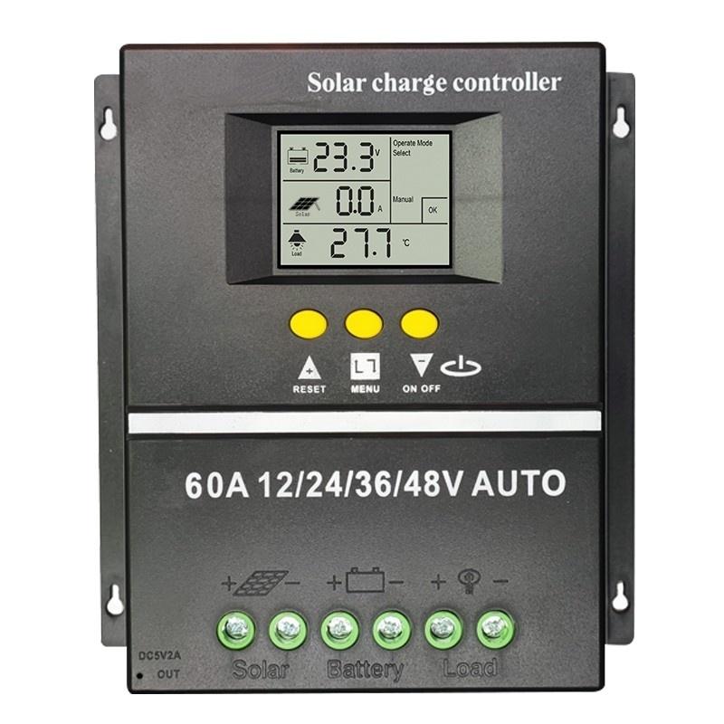 30A/ 60A/100A MPPT Solar controller 12V 24V 36V 48V AUTO Battery Charger with LCD