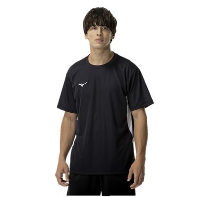 New Model NaviDry Short Sleeve Size L T-Shirt, U-Neck, Moisture-Wicking, Quick-Drying, Underwear, 32MAC196, Black/White,