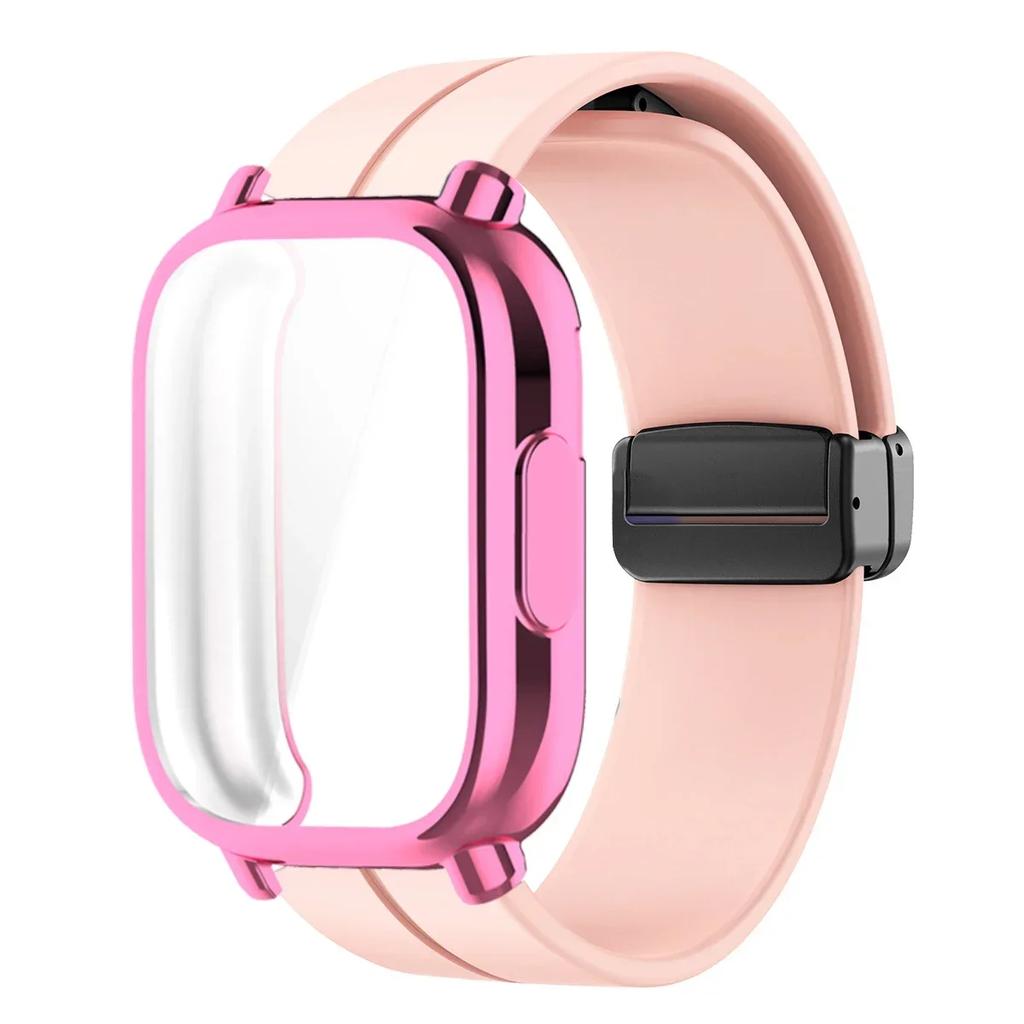 Magnetisches Silikonarmband + Hülle für Xiaomi Redmi Watch 5 Active Lite Smartwatch Armband und Hülle für Redmi Watch 5 Active Lite