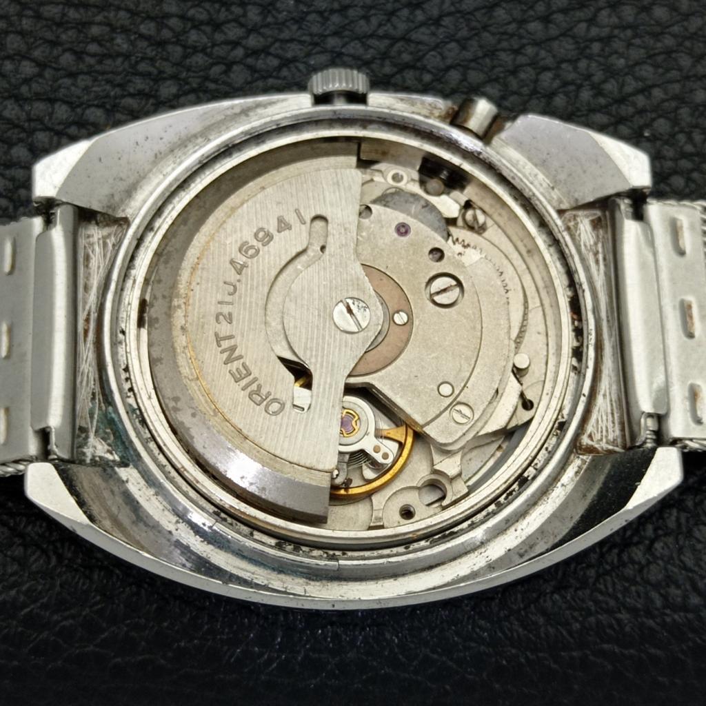 VINTAGE ORIENT AUTOMATIC 46941 JAPAN MENS BLUE COLOR DIAL WATCH a700687-5 R204-a700687