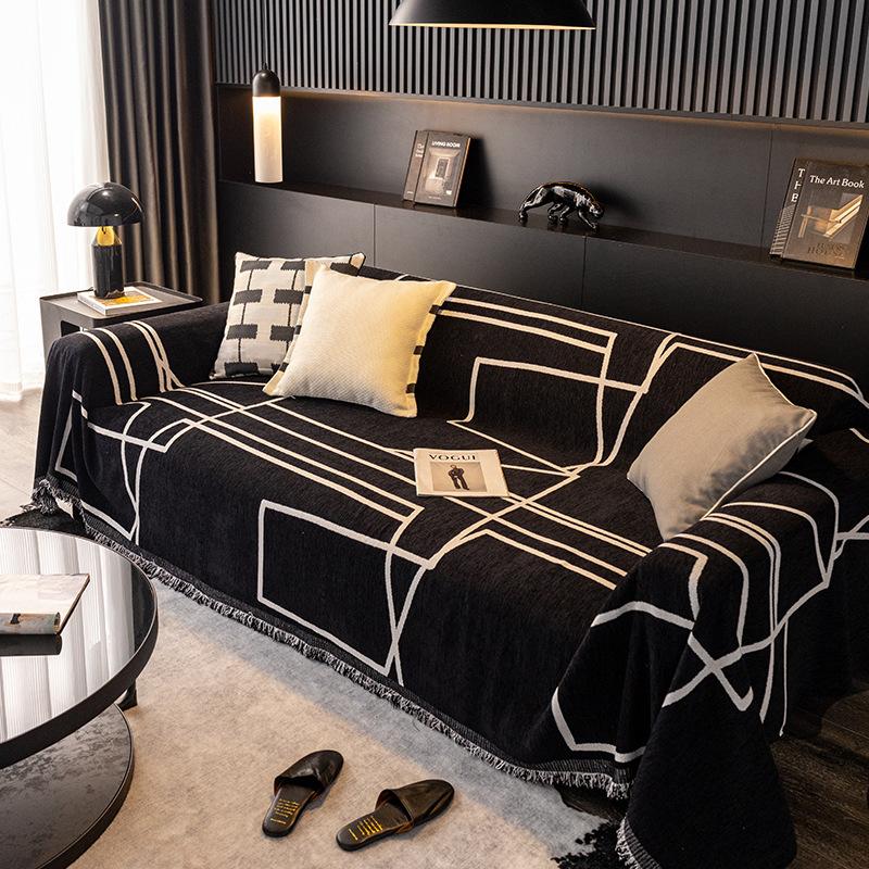 Chenille narzuta na sofę tkanina cztery pory roku uniwersalna prosta nowoczesna Sofa ręcznik odporny na zarysowania narzuta na sofę ręcznik narzuta na sofę koc