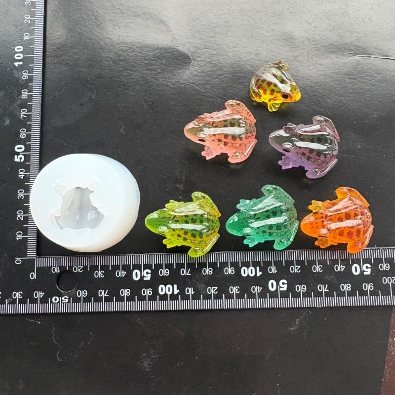 Flexible Harzform Froschform Verzierung Formen Einfach zu lösend Silikonstruktur für Epoxid-Bastelarbeiten Kreative Wanddekorationen
