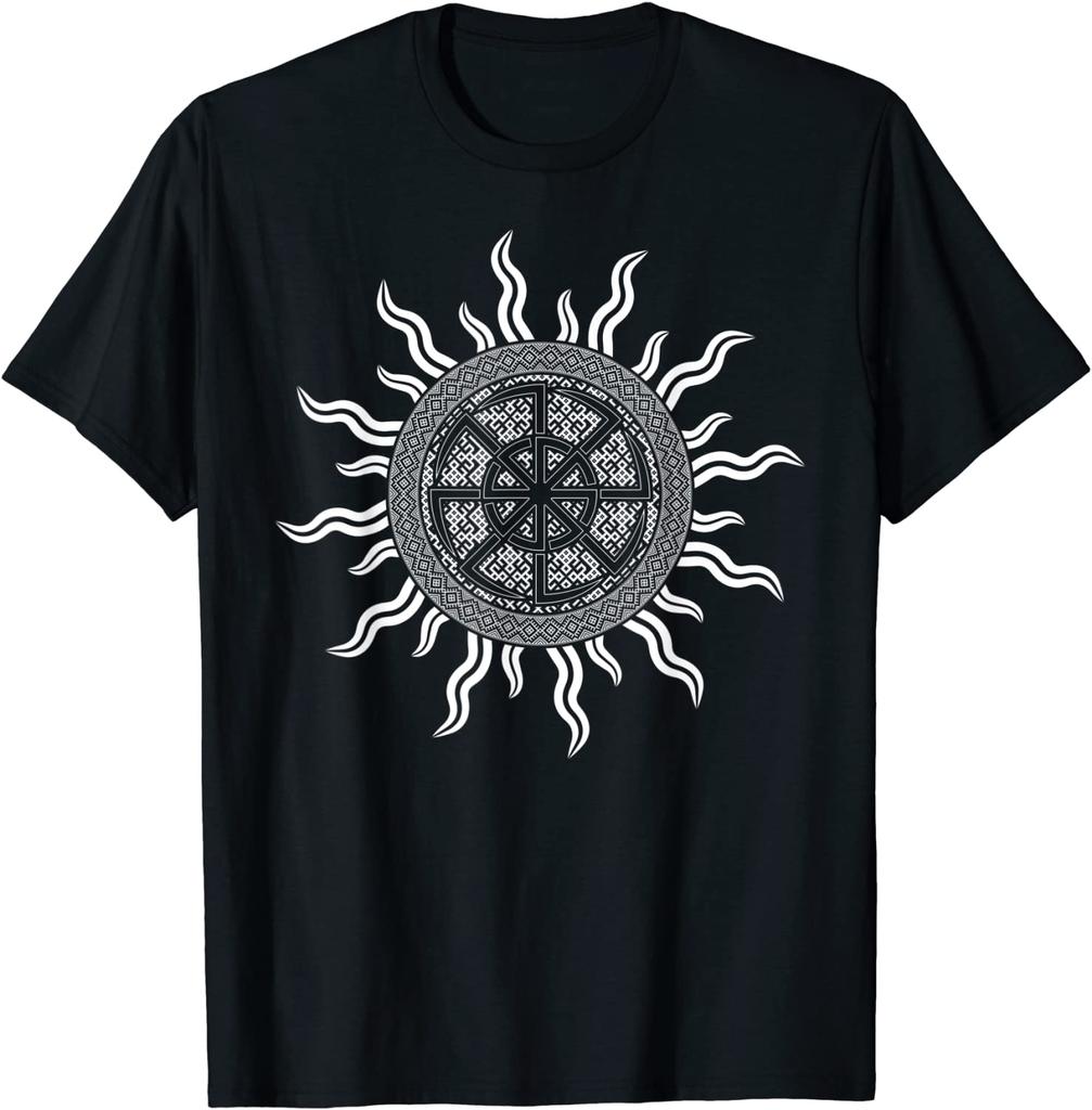 Double Kolovrat Slavic Heritage Sun God Deity Symbol TShirt Summer Cotton ONeck Short Sleeve Mens T Shirt New S3XL