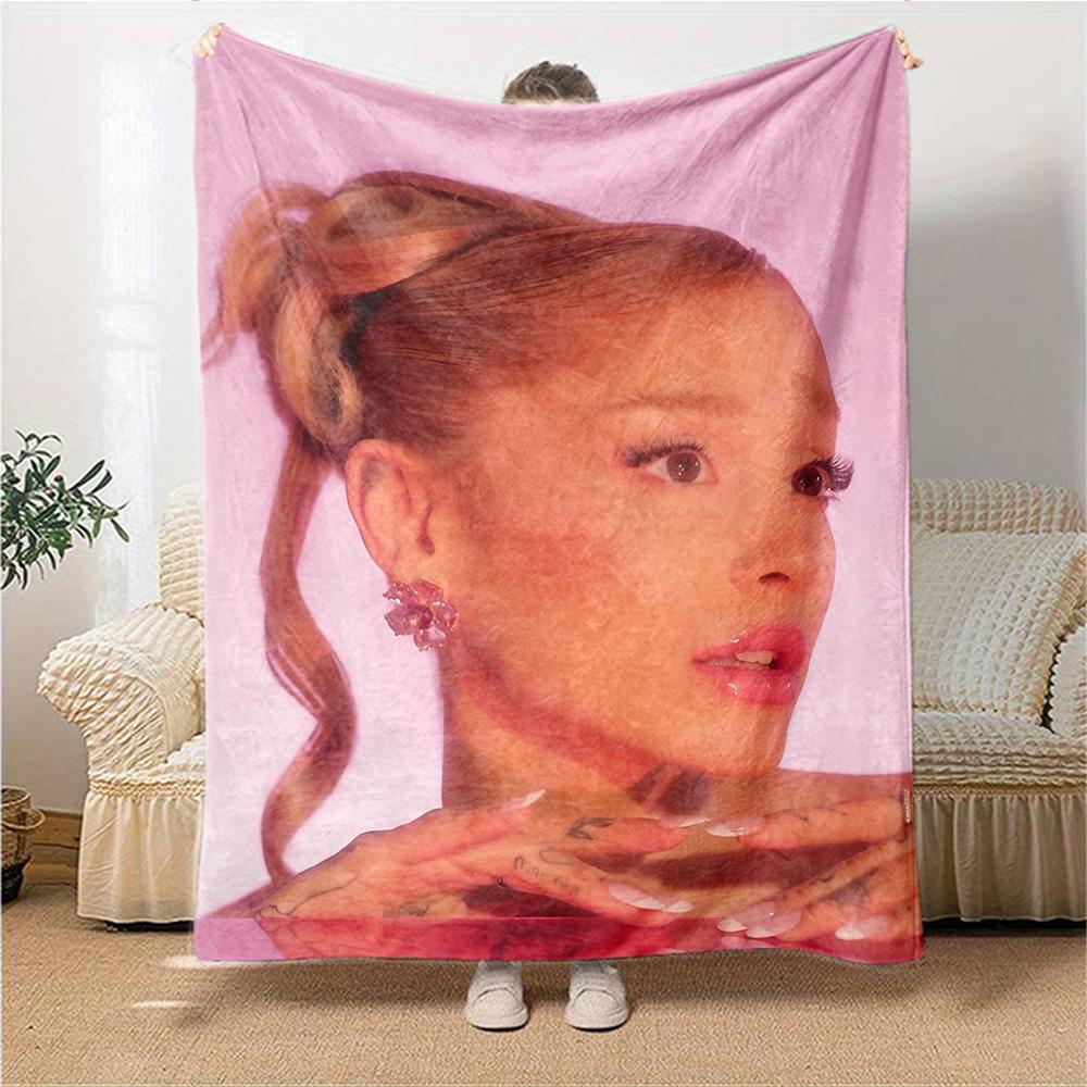 Pink Background Portrait Blanket Soft Throw Blanket For Home Bedroom Bed Sofa Travel Office Solid Christmas Blanket