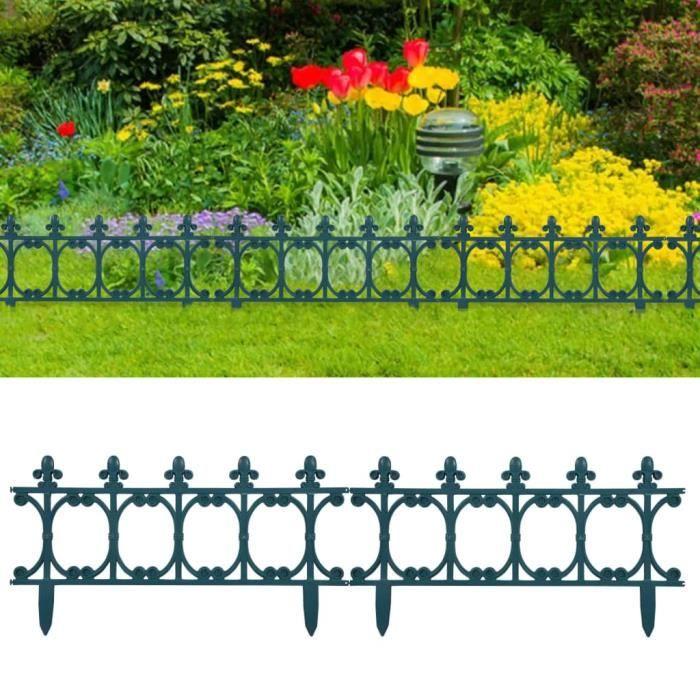 Bordures de jardin - VIDAXL - 16 pcs - Vert - 10 m - Matériau PP - Style gothique