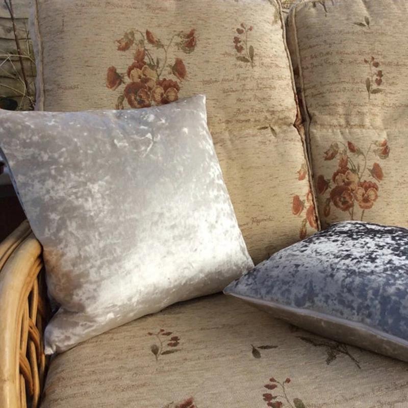 İskandinav Yastık Kılıfı Buz Ezilmiş Kadife Gümüş Ev Atmak Yastıklar 45X45 Minder Örtüsü Dekoratif Yastıklar Parlak Yastık Kapakları