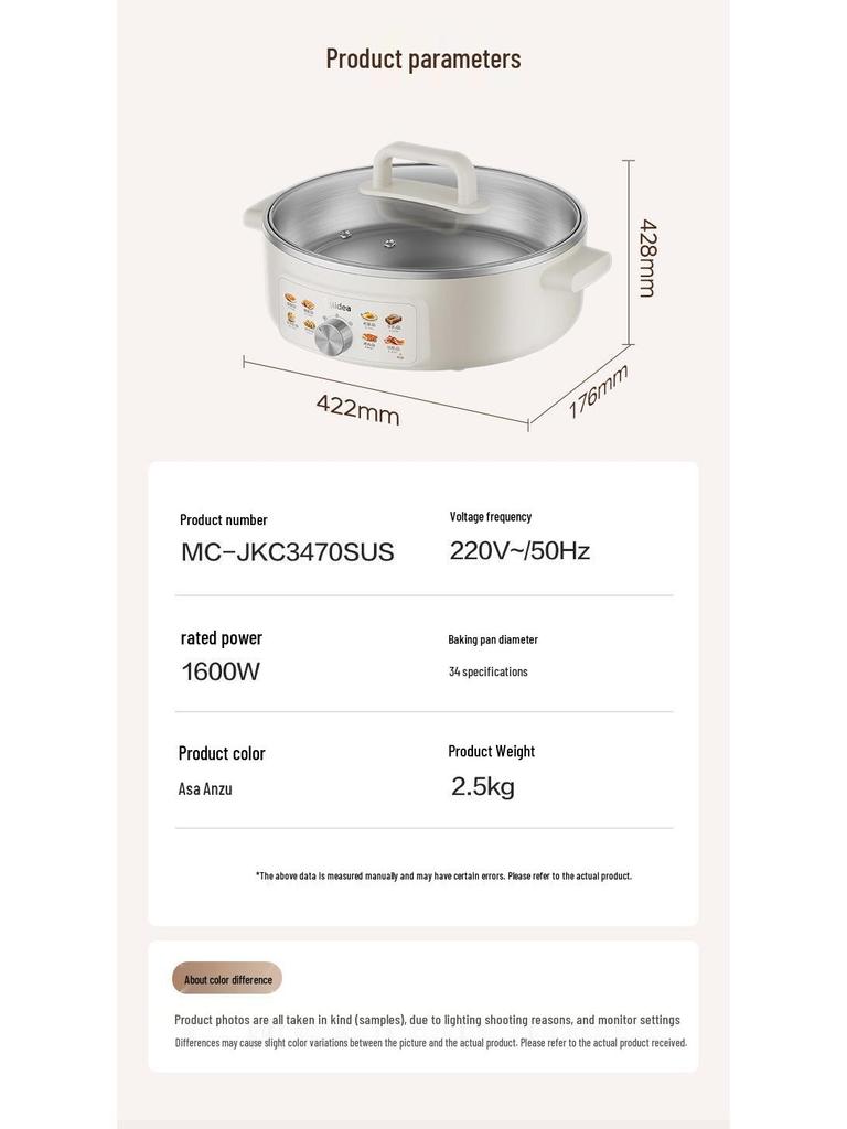2025 Rozsdamentes acél elektromos palacsinta- és crêpe sütő - MC-JKC3470SUS modell