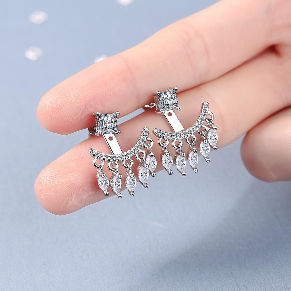 BELLA BOX Five Petal Flower Tassel Earrings Jewelry Wedding Party Gift