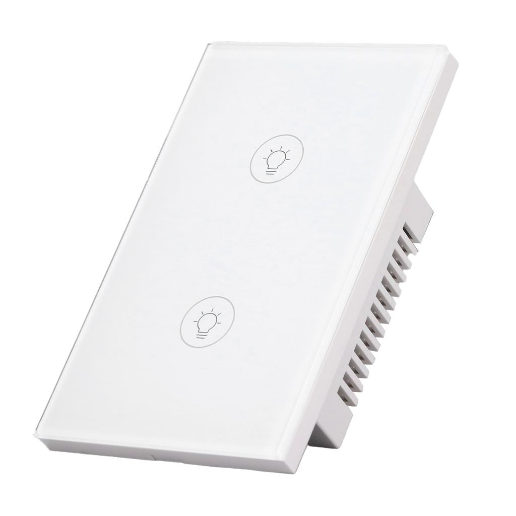 Smart Touch Wall Switch APP Control 2 Way Tempered Glass Panel Light Switch for Home Office