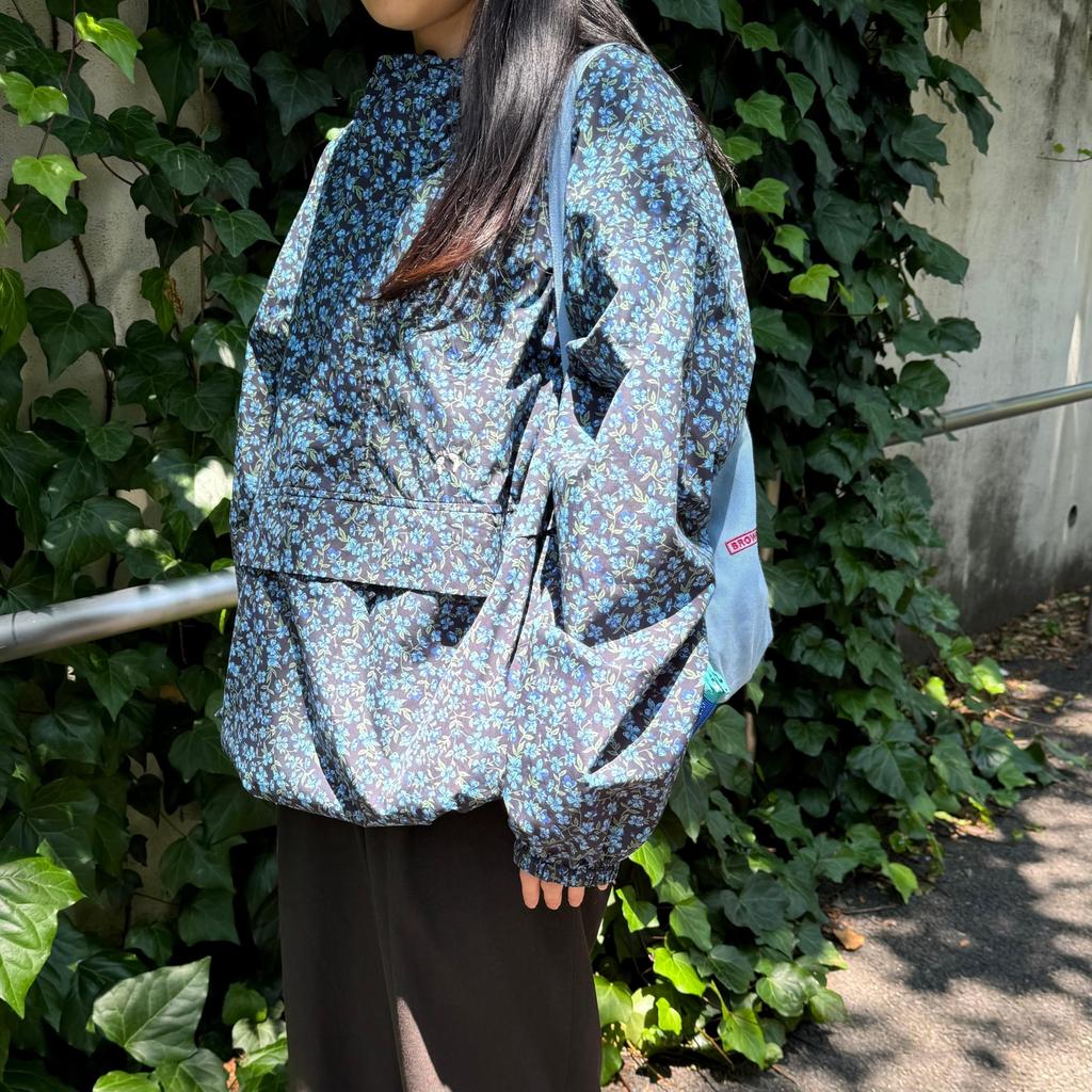 Hanten Floral Anorak, Navy, Medium, 24HTL-001