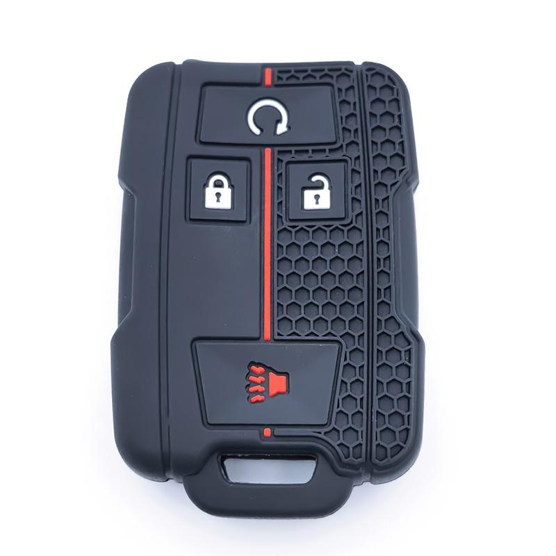 Silicone Car Key Cover Case Fob For Chevrolet Suburban Silverado Gmc Terrain Yukon Tahoe Sierra Smart Auto Accessories Key Ring