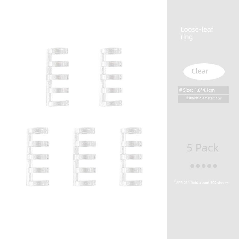 

Мисс Бен Переплет B5 Цветной Пластиковый Кольцевой Зажим DIY 5 Pack