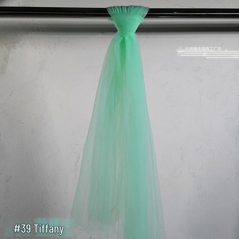 High-Density Swiss Organza Yarn Wedding Decor Fabric: Table Runner, Ceiling Drapes, Chair Sash Props