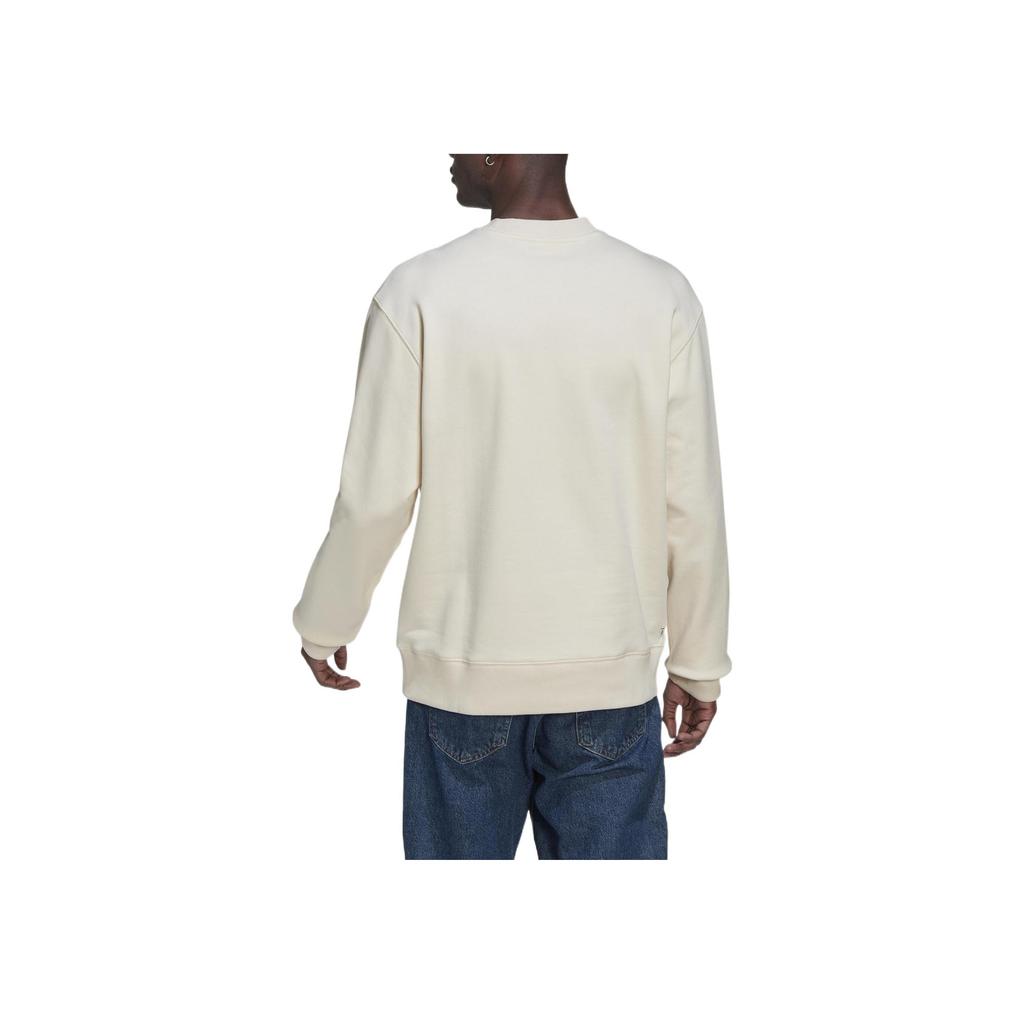 Adidas Solid Color Crewneck Sweatshirt Men Tops Light-Beige IC8080