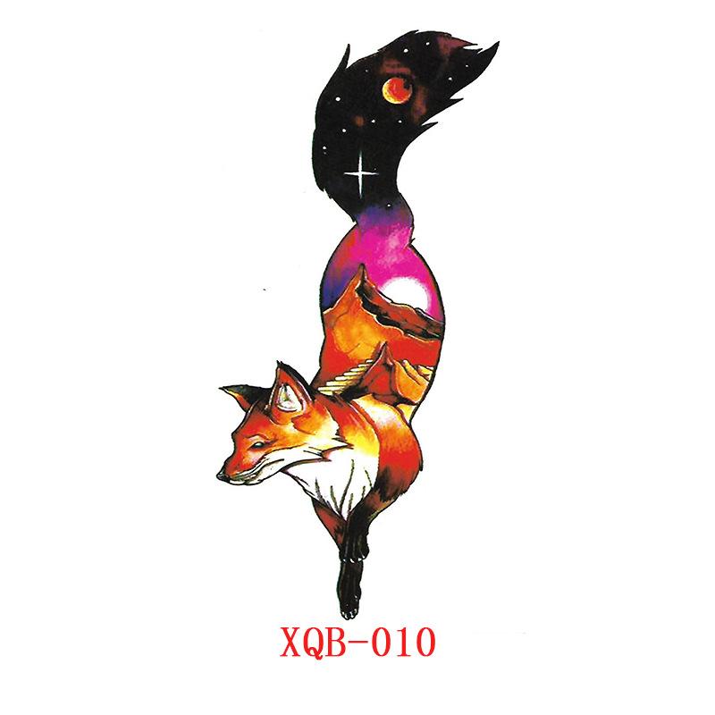 Kleine Ganzarm-Tattoo-Aufkleber, Blumenbuchstaben, Tier-Tattoo-Aufkleber, Schwarze Aufkleber Tattoo