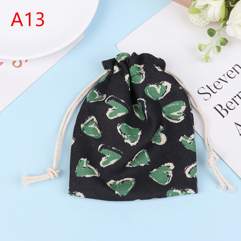 Cute Corduroy Small Lipstick Cosmetic Coin Purse Key Drawstring Storage Bag Women Jewelry Tote Rope Pouch String Bags Organizer