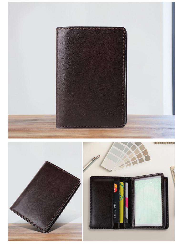 Unisex držák na řidičský průkaz z vícebarevné kůže s přihrádkami na karty