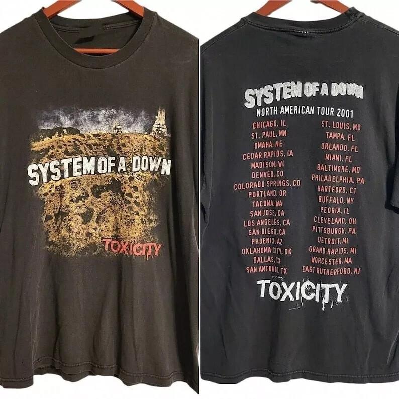 System Of A Down Tour Shirt, System Of A Down Shirt, System Of A Down Toxicity L