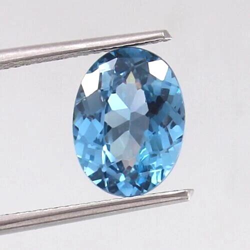 Natural Sky Blue Aquamarine Loose Gemstone Brazilian 11 ct Oval Shape for Jewelry Making and Crafts