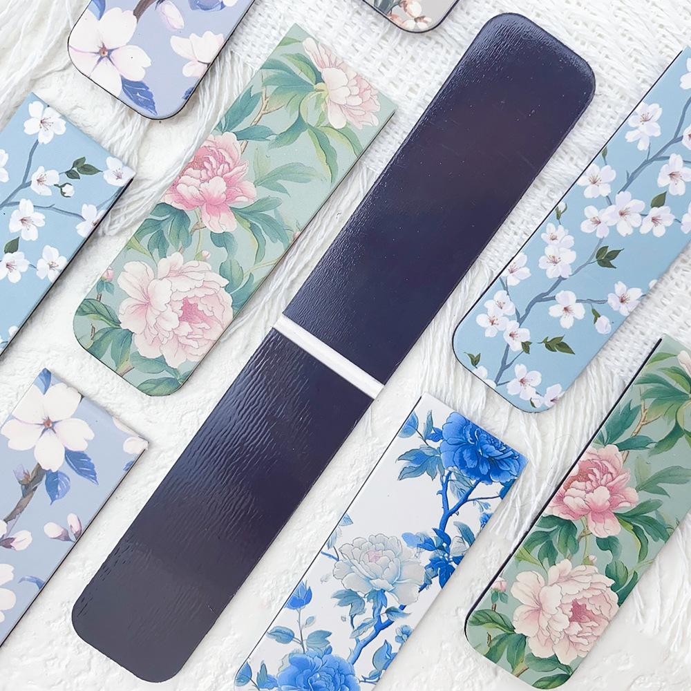 5pcs Flower Magnetic Bookmarks for Books, Multi Fresh Floral Pattern Magnet Page Clips Marker Unique Reading Gift