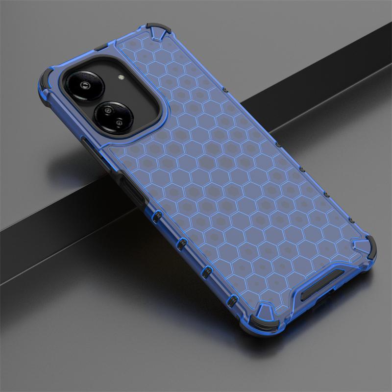 Shockproof Transparent Case For Xiaomi Redmi 13C Bumper Honeycomb Armor Case For Redmi 13C Case Cover For Redmi 13C 6.74 inch