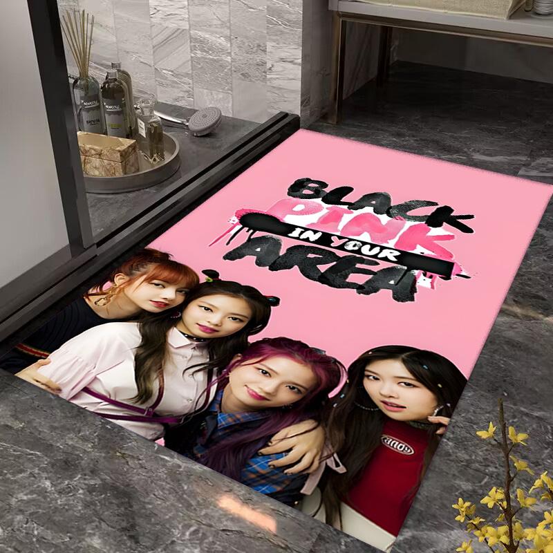 Black Pink Domination carpet Suitable for all seasons floor mats Fashion Office chair cushion Art