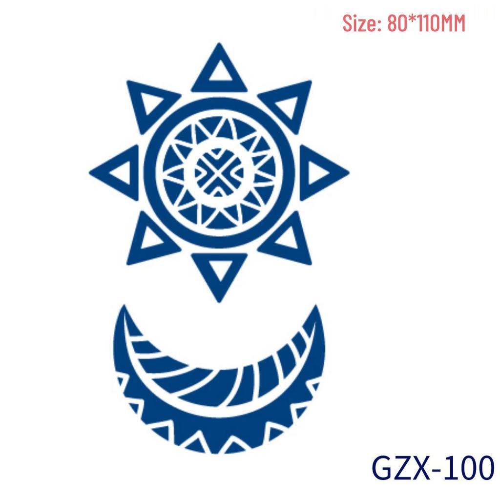 Juice-Based Semi-Permanent Non-Reflective Waterproof Herbal Tattoo Stickers - Sweat-Resistant, Personalized, Internet Celebrity Style