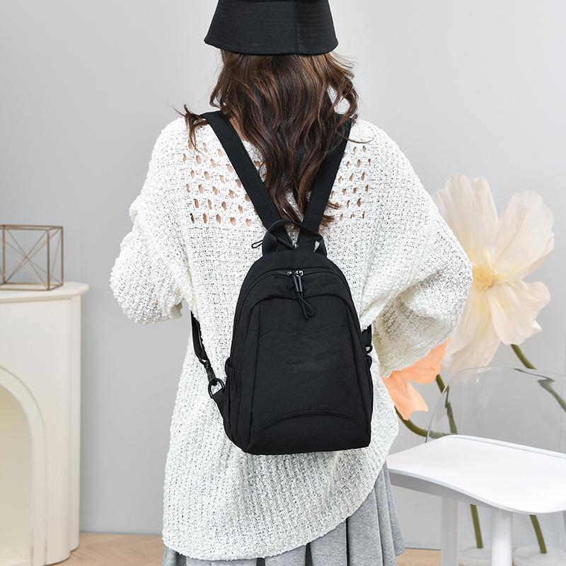 Women's Bag Multi-function Sport Large Capacity Solid Color Chest Bag Travel Backpack