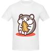 QIZYOQA Hamster T-Shirt Cotton Short Sleeve for Men Women T-Shirt