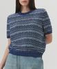 Leuba Tweed Jacquard Round Knit - Dutch Blue