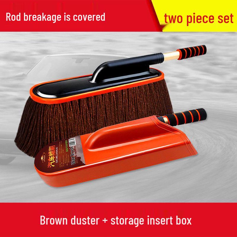 Car Cleaning Duster & Snow Removal Brush with Wax Mop