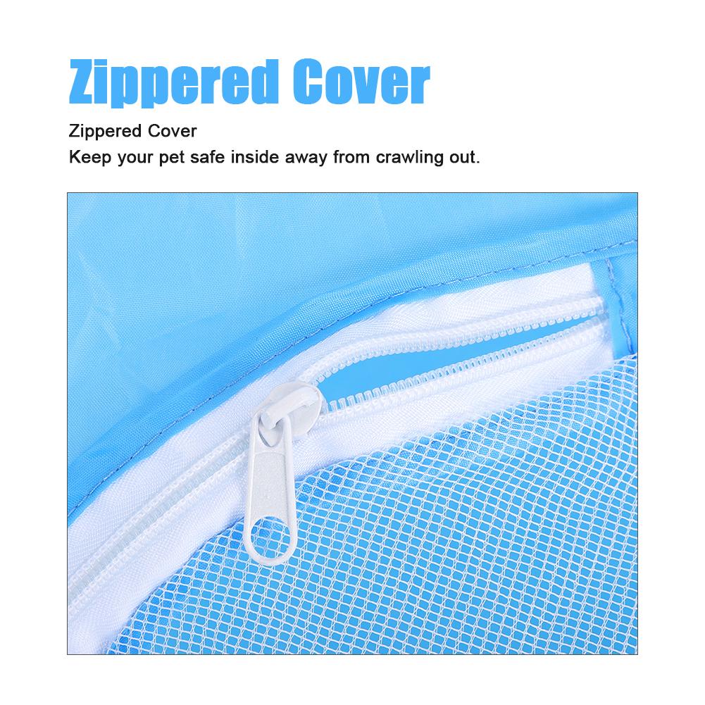 Foldable Small Animal Hamster Fence Autoopen Outdoor Indoor Exercise Crawling Pet Tent(  Blue )