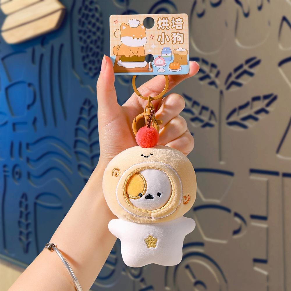 

Bream Yaki Bream Yaki Cat Plush Pendant Baking Style Cat Headpiece Plush Keychain Bag Hanging Style 3