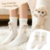 3D Plush Animal Socks for Adults Cute Warm Novelty Mid Calf Socks