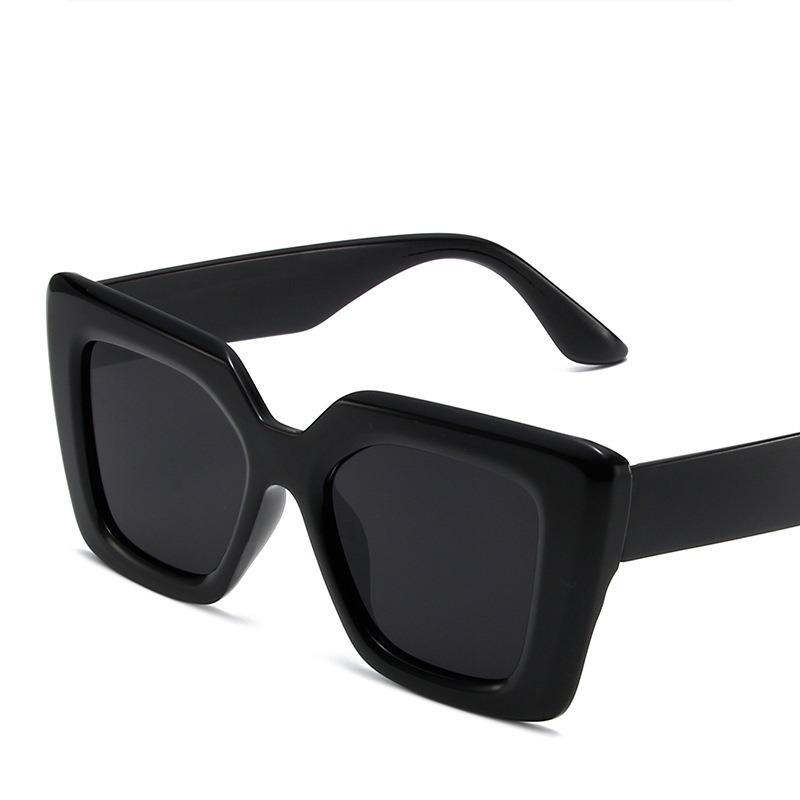 Niepolaryzowane Vintage Damskie Męskie Kwadratowe Duże Oprawki Okulary Przeciwsłoneczne Damskie Markowe Projektanckie Retro Cieniowane Modne Kocie Oko