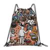 Bolsas con Cordón de Graffiti para Mujeres Hombres Plegables Ligeras Mochila Deportiva para Gimnasio Colección de Cómics Americanos Mochilas de Entrenamiento Pop Art