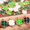 4-Color European & American Alloy Flower Pendant Charm, 12x18mm