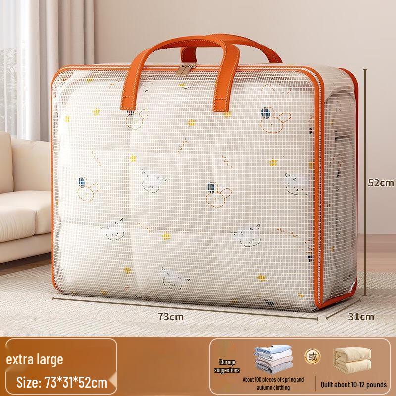 JINGRUIXIANG 4-Pack Extra Large Moving & Quilt Storage Bags