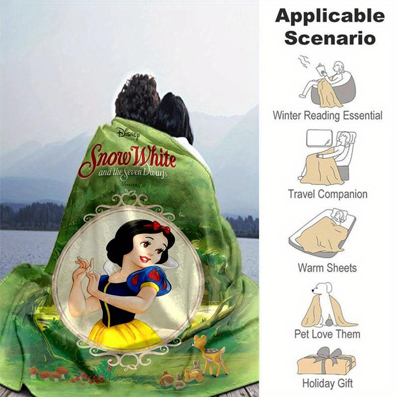 1pc, Snow White Home Decor Blanket, Flannel Throw for Your Living Room, Bedroom, and More! Perfect as a Sofa Blanket, Outdoor Blanket
