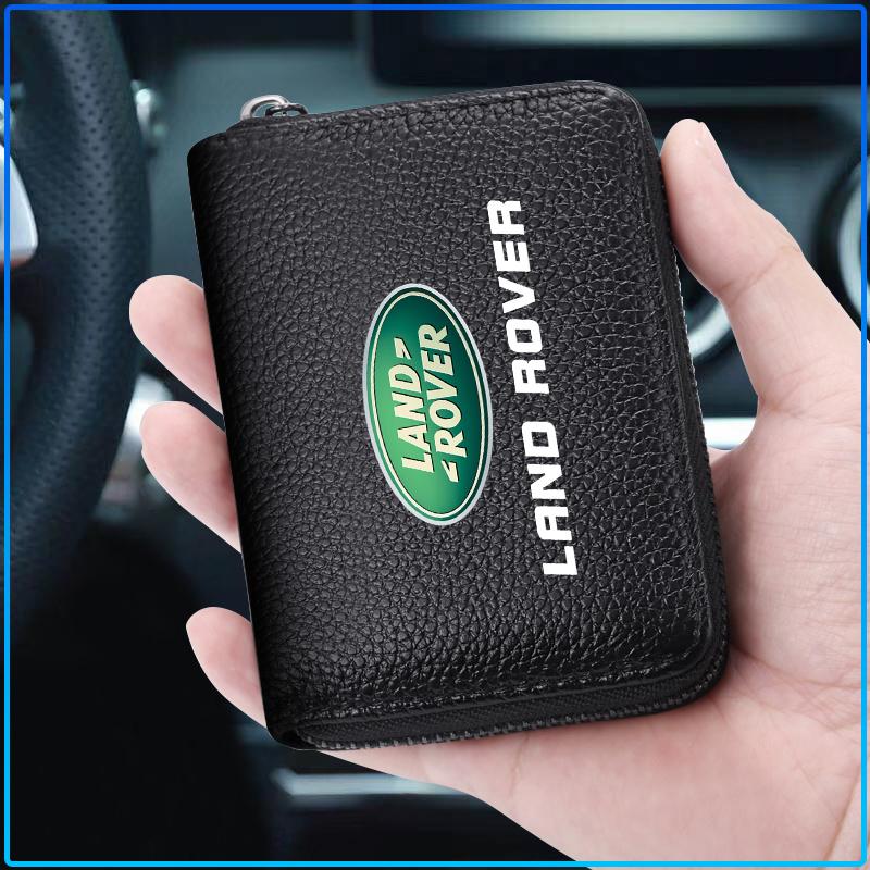 Leather Car Driver's License ID Card Bank Card Wallet Car Styling For Land Rover Freelander 2 L2 L319 L462 LF Range Sport Evoque L322 Discovery 2 3 4