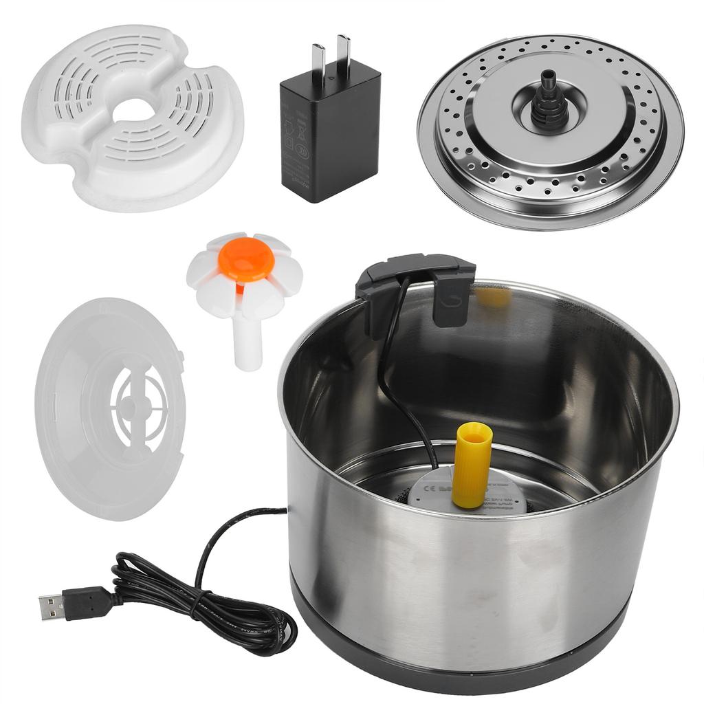 2.5L Cat Water Fountain Dog Drinker Bowl Automatic Electric Mute Dispenser