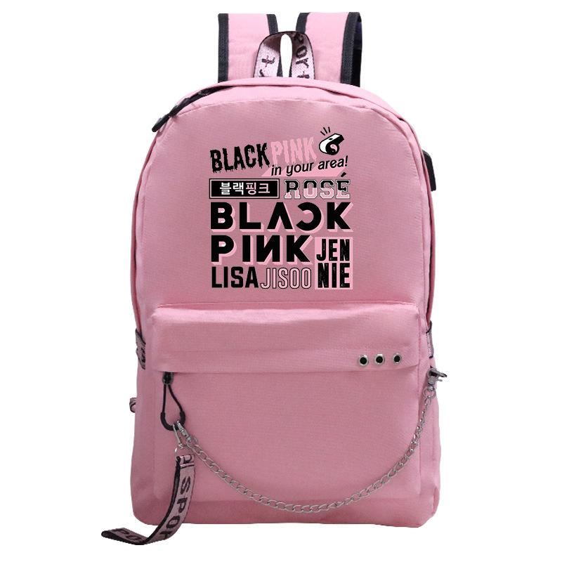 Blackpink Girl Group Backpack Junior High School High School Female Students Casual Large Capacity Schoolbag