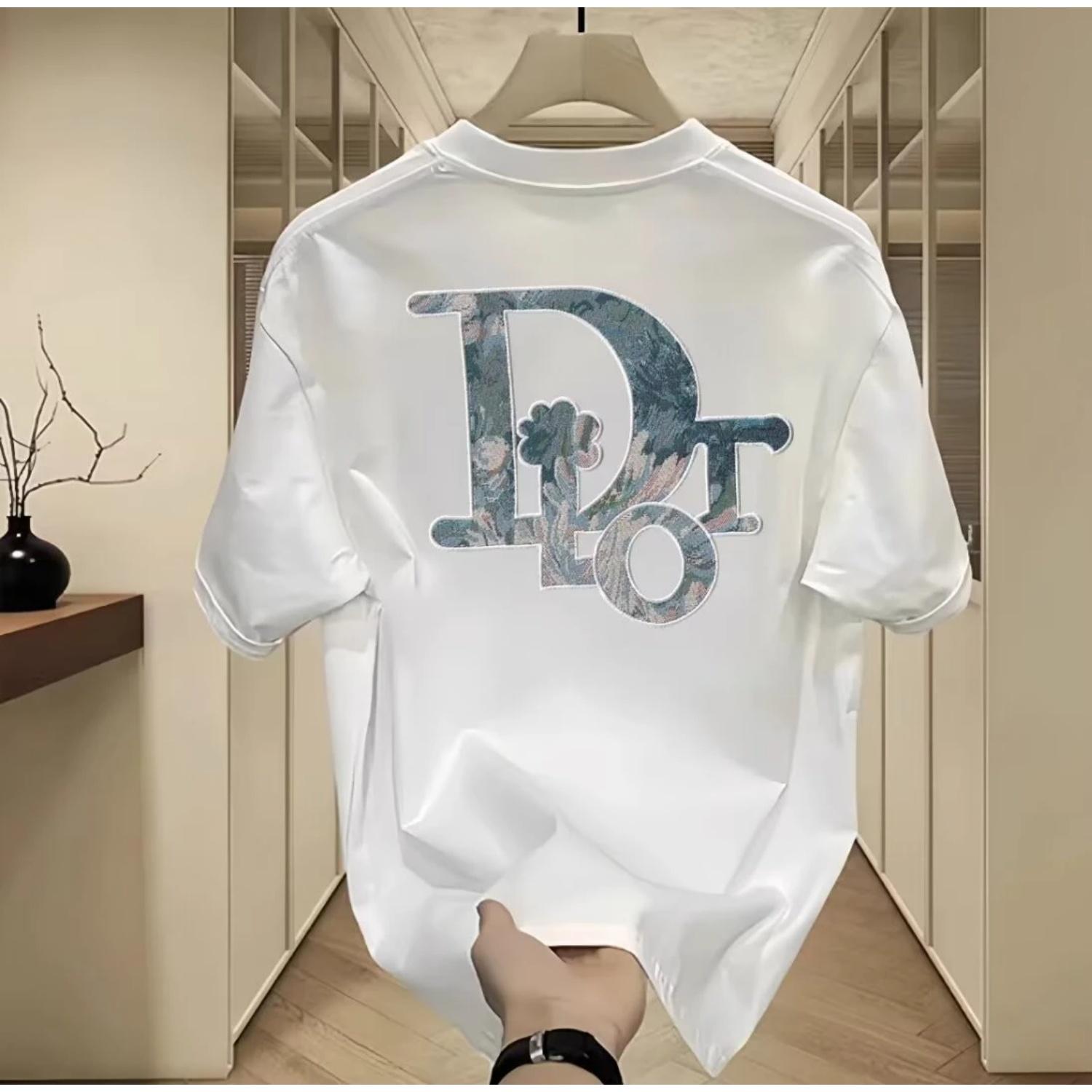 

Fashion short-sleeved T-shirt - Men s and Women s New season round-neck printed 250G100%cotton half-sleeve T-shirt - Casual wear S чёрный