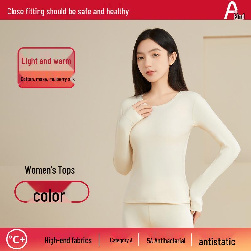 Women's Light Thermal Underwear Set - 80% Cotton, Modal, Spring/Autumn